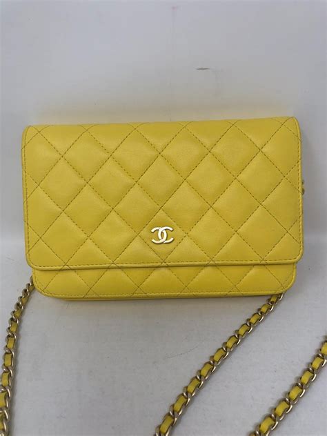 chanel yellow wallet on chain|genuine chanel wallets.